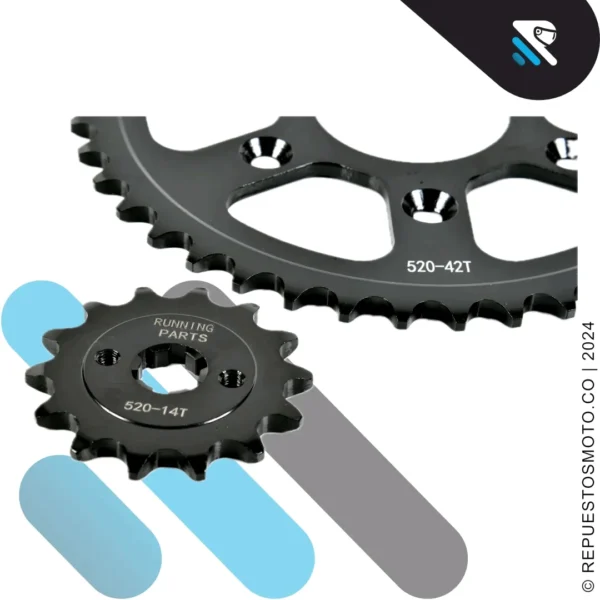 KIT SPROCKET RACING KTM DUKE 200 6 HUECOS 42/14 520 - Imagen 3