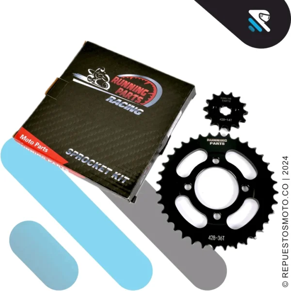 KIT SPROCKET RACING ACTIVE 110 125 36/14 428 - Image 2